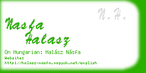 nasfa halasz business card