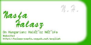 nasfa halasz business card